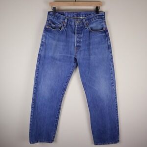 2007 Levi's 501XX Denim Jeans Medium Wash Button Fly 33x30 Waist 30" Inseam 29"
